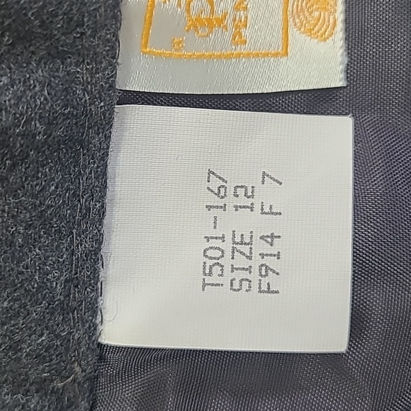 EUC Vintage Pendelton Skirt Women's sz 12 100% Virgin Wool Grey Pencil Skirt - Picture 6 of 9